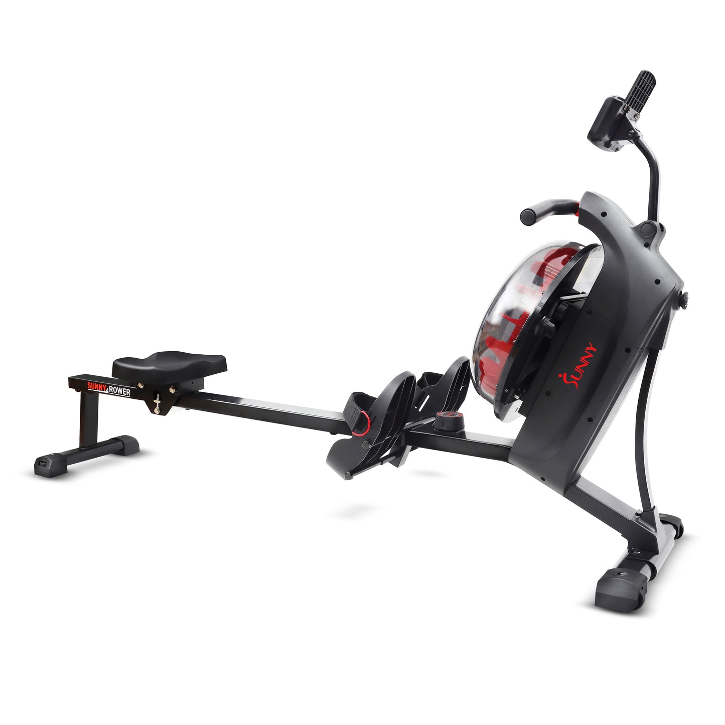 Hydro + Dual Resistance Smart Magnetic Water Rowing Machine in Black