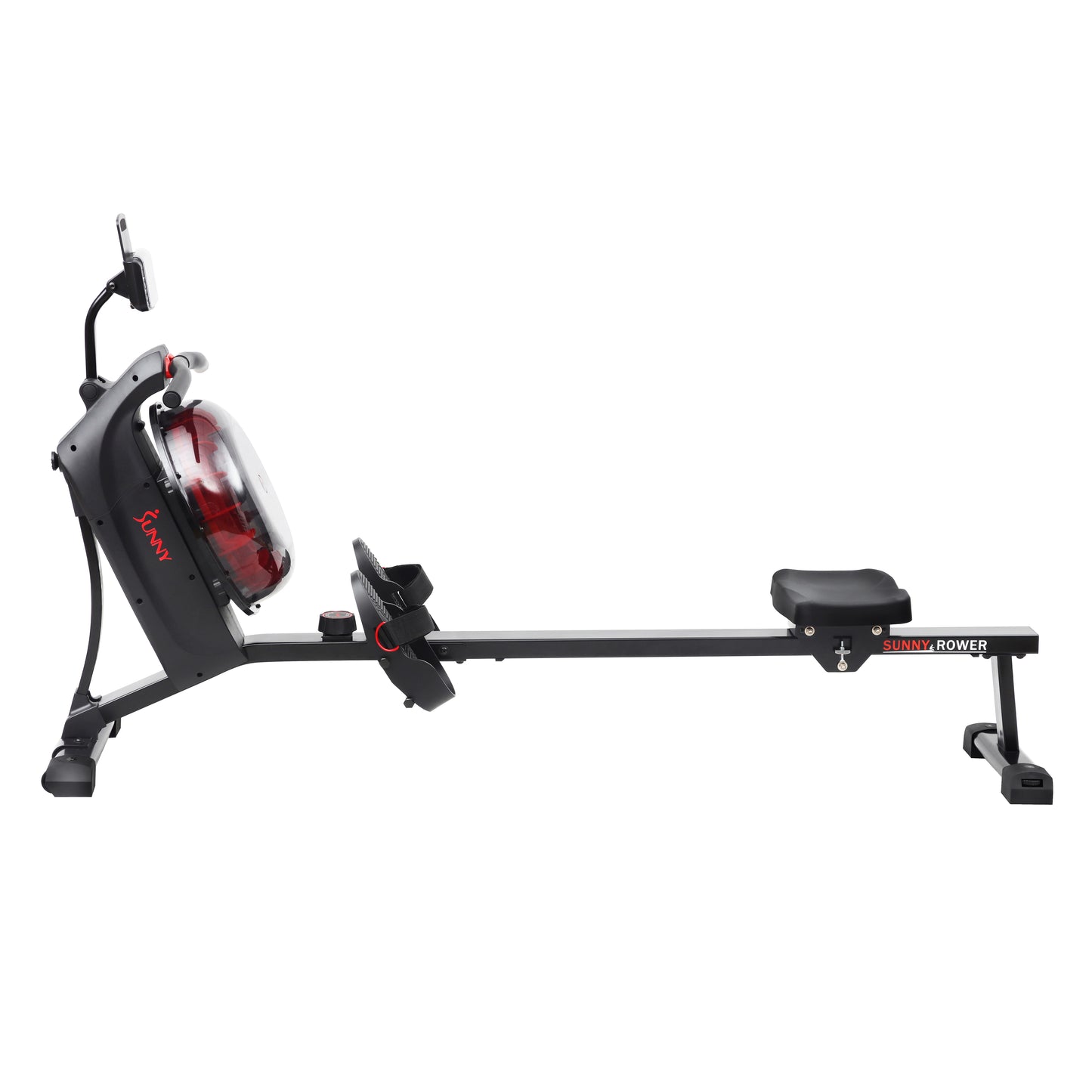 Hydro + Dual Resistance Smart Magnetic Water Rowing Machine in Black