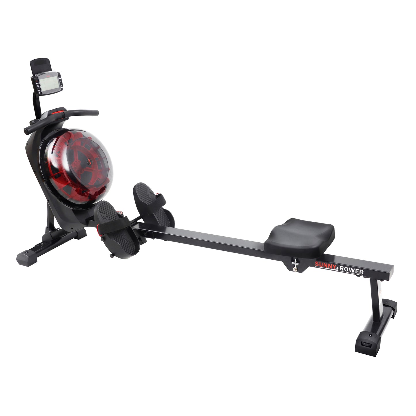 Hydro + Dual Resistance Smart Magnetic Water Rowing Machine in Black