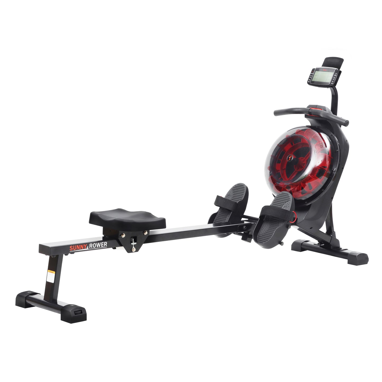 Hydro + Dual Resistance Smart Magnetic Water Rowing Machine in Black