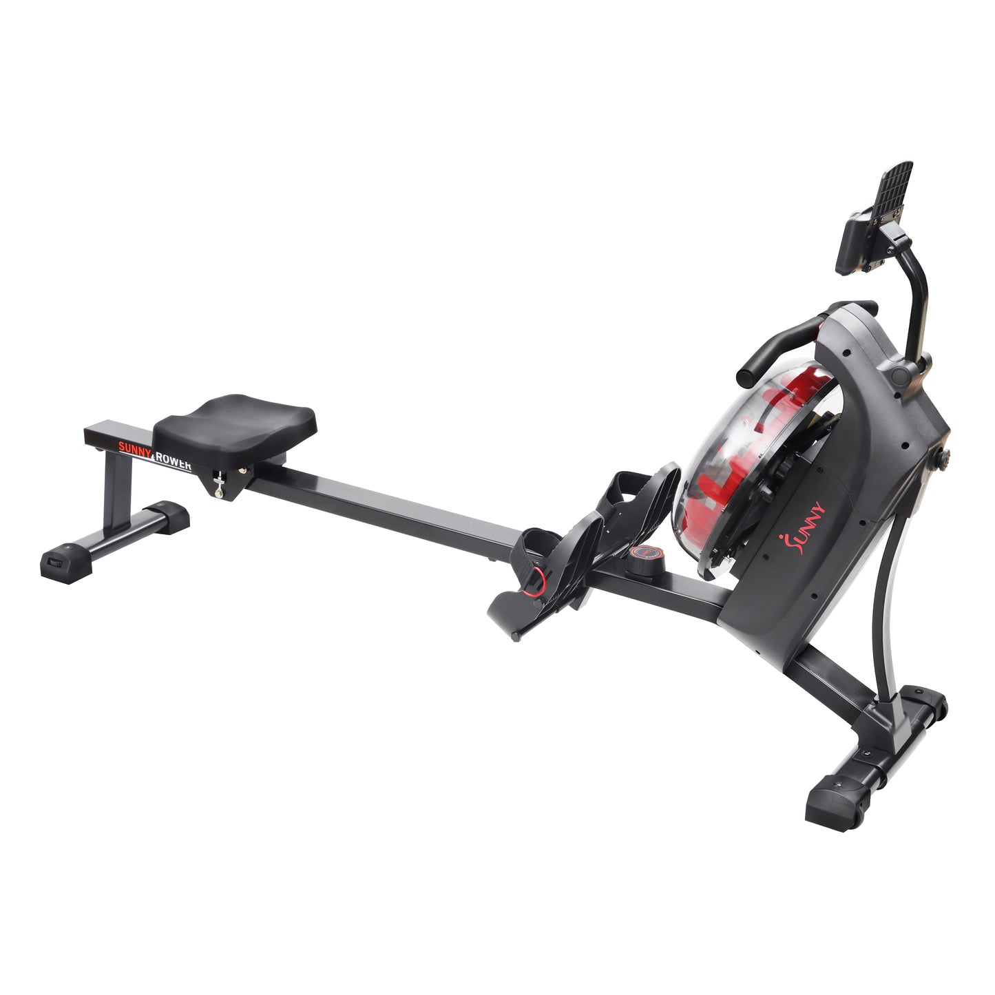 Hydro + Dual Resistance Smart Magnetic Water Rowing Machine in Black