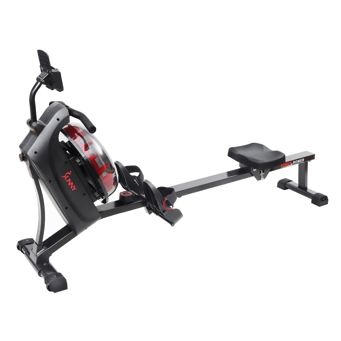 Hydro + Dual Resistance Smart Magnetic Water Rowing Machine in Black