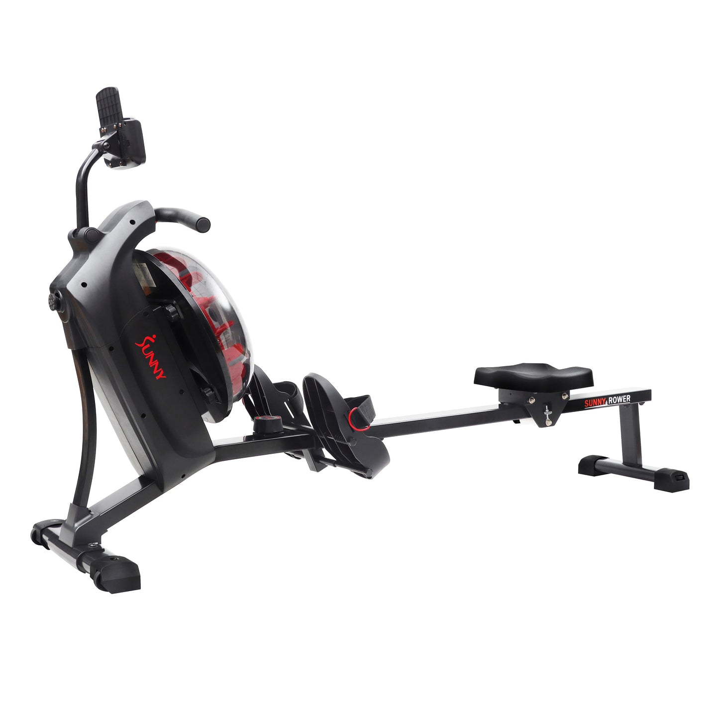 Hydro + Dual Resistance Smart Magnetic Water Rowing Machine in Black