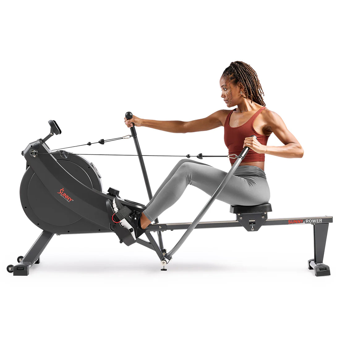 Sunny Health and Fitness Premium Smart Full Motion Magnetic Rowing Machine